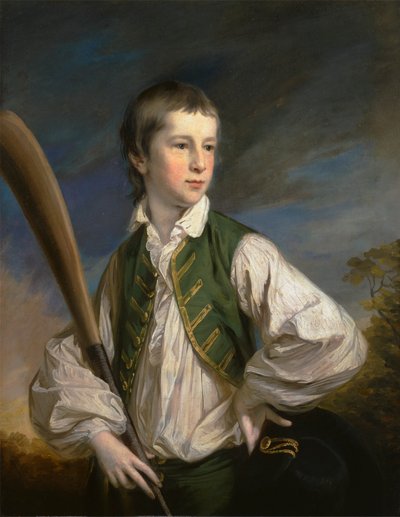 Charles Collyer fiúként, krikettütővel alkotó: Francis Cotes