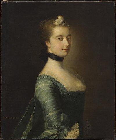 Walpole kisasszony, később Keppel tiszteletbeli asszony (egy pár egyik darabja) alkotó: Francis Cotes