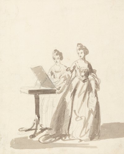 Tanulmány Louisa hercegnő és Caroline Matilda dán királynő portréjához alkotó: Francis Cotes