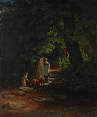 Gyermekek a patak partján alkotó: Francis Danby