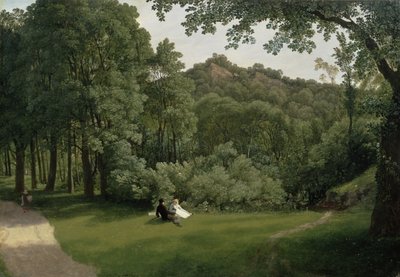 Kilátás a Blaise Castle Woods-ra (olaj, panel) alkotó: Francis Danby