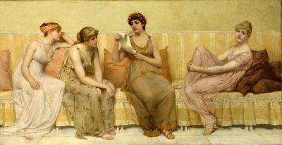 Oenone történetének olvasása alkotó: Francis Davis Millet
