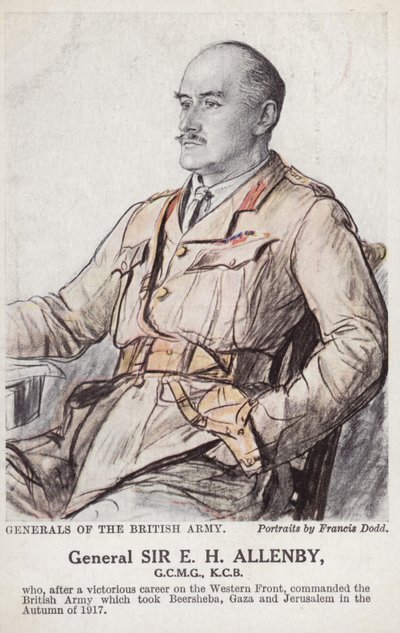 Sir E H H Allenby tábornok (színes litográfia) alkotó: Francis Dodd
