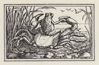 Egy másik verseskönyv gyerekeknek: Rák és béka (litográfia) alkotó: Francis Donkin Bedford
