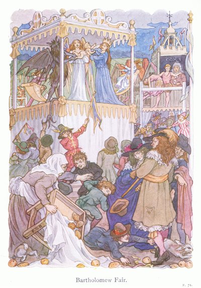 Bartholomew Fair (színes litográfia) alkotó: Francis Donkin Bedford