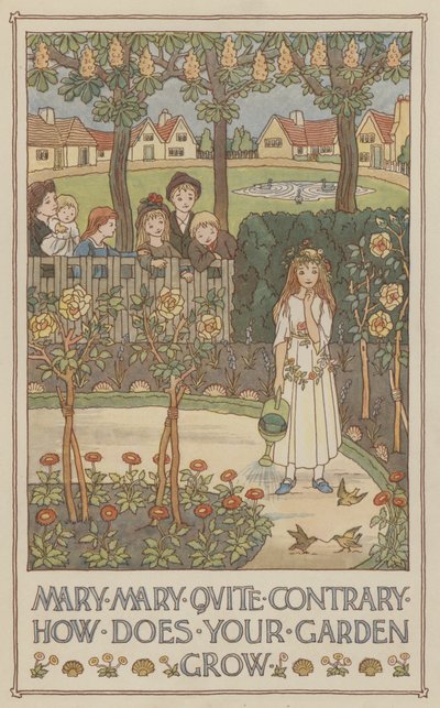 Mary Mary eléggé ellentétes, hogyan nő a kerted (színes litográfia) alkotó: Francis Donkin Bedford