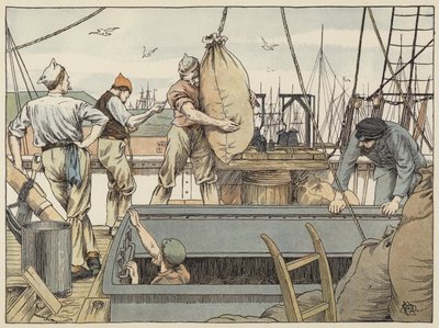 Kikötő (színes litográfia) alkotó: Francis Donkin Bedford