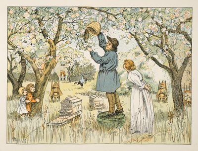The Bee Farmer, a Four and Twenty Toilersből, pub. 1900 (színes litográfia) alkotó: Francis Donkin Bedford