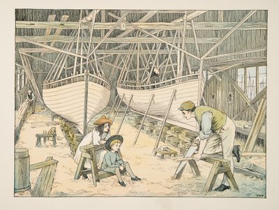 A hajóépítő, a Négy és húsz munkásból, kiad. 1900 (színes litográfia) alkotó: Francis Donkin Bedford