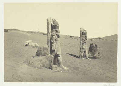Kolosszusok és szfinxek Wady Sabouában, Núbiában, 1857. alkotó: Francis Frith