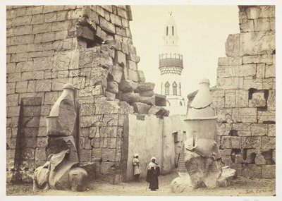 A Nagy Templom bejárata, Luxor, 1857. alkotó: Francis Frith