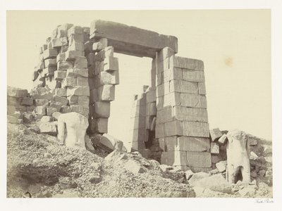 A karnaki templom gránitoszlopa A gránitoszlop. Karnac (cím az objektumon) alkotó: Francis Frith