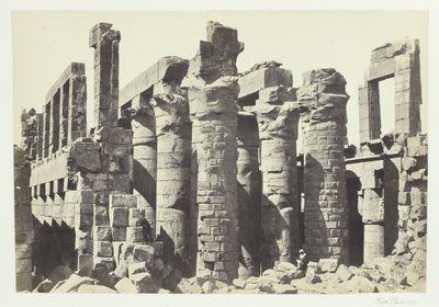 Oszlopok csarnoka, Karnac, 1857. alkotó: Francis Frith