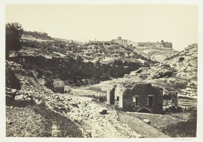 Jeruzsálem az En-Rogel falától, 1857. alkotó: Francis Frith