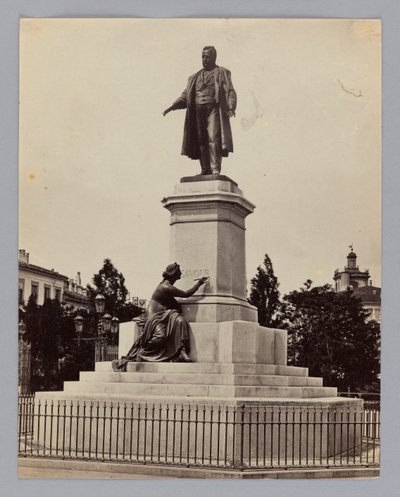 Milánó. Antonio Tantardini (1829-1879) és Odoardo Tabacchi (1831-1905), Camillo Benso Cavour gróf, olasz politikus és vállalkozó emlékműve alkotó: Francis Frith