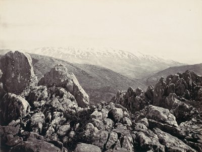 Hermon-hegy, A színeváltozás hegye, kb. 1857. alkotó: Francis Frith