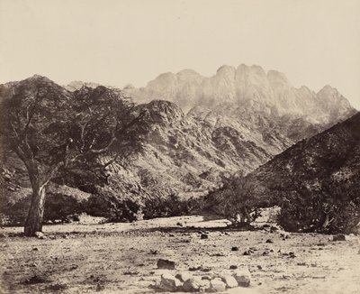 A Serbal-hegy, a Wádee Feyránról, Egyiptom,1858 (fotó) alkotó: Francis Frith