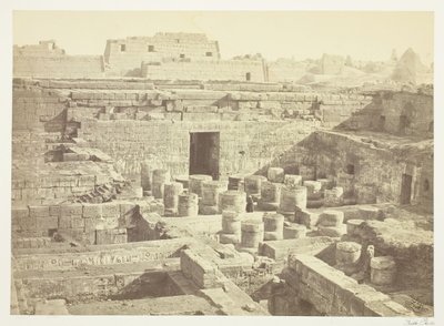 Új ásatás Medinet-Habooban, 1860, nyomtatva 1862-ben. alkotó: Francis Frith
