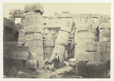 Oszlopok a Nagyteremben, Karnac, 1857. alkotó: Francis Frith