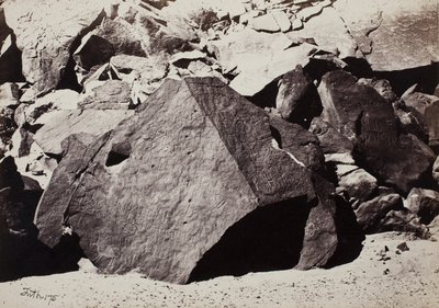 Szinaiti feliratok Wadee El-Mukattabban alkotó: Francis Frith