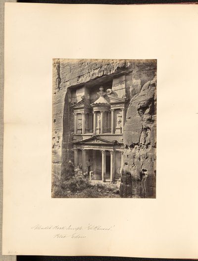 Pompás sziklatemplom, "El Khusne", Petra, Edom alkotó: Francis Frith