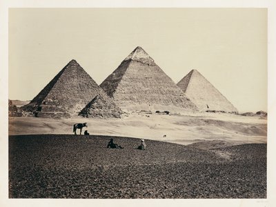 El-Gizeh piramisai délnyugat felől alkotó: Francis Frith