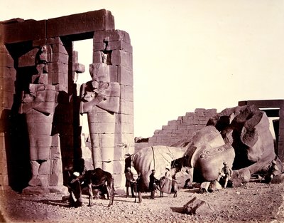Az el-kurneh-i Ramesseum, Théba, első látkép alkotó: Francis Frith