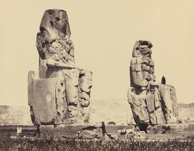 A síkság szobrai, Théba,1858 (fotó) alkotó: Francis Frith