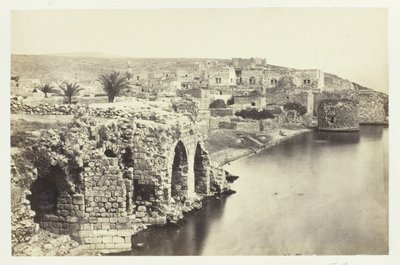 Tiberias városa és tó délről, 1857. alkotó: Francis Frith
