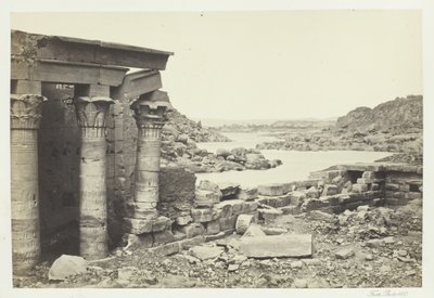 Kilátás a Philae-ból, Északra nézve, 1857. alkotó: Francis Frith
