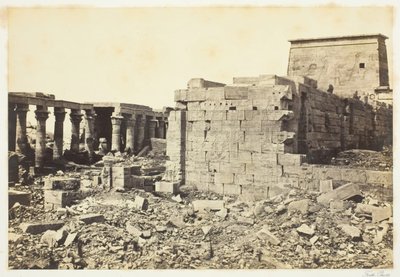 Látvány Philae szigetén, 1857, nyomtatva 1862. alkotó: Francis Frith