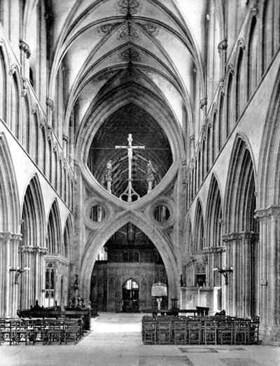 The Nave, Wells Cathedral, Somerset, Anglia, 1924-1926 alkotó: Frith and Co