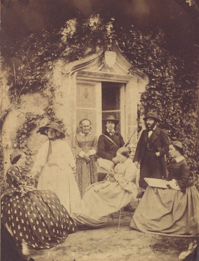 Claudet családi csoport, Chateau de la Roche, Amboise, 1856. alkotó: Francis George Claudet
