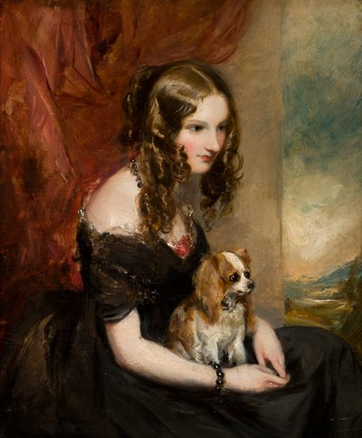 Portré a Hon. Selina Weld Forester, Newport vikomtné, majd Bradford grófnője (1819-1894), 1839-78 körül (olaj a fedélzeten) alkotó: Francis Grant