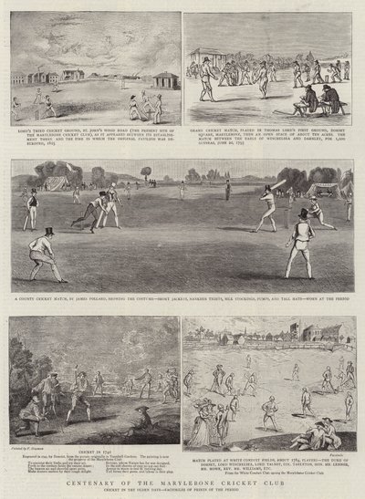 A Marylebone Cricket Club századik évfordulója alkotó: Francis Hayman