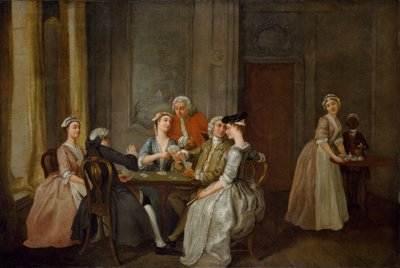Játék a Quadrille-ban, 1740-50. alkotó: Francis Hayman