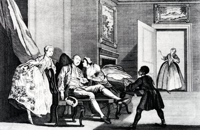 Csóklopás, 1743 alkotó: Francis Hayman