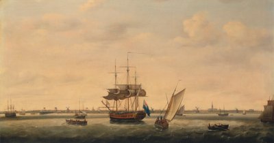 A fregatt „meglepetés” a norfolki Great Yarmouth melletti Anchorban alkotó: Francis Holman