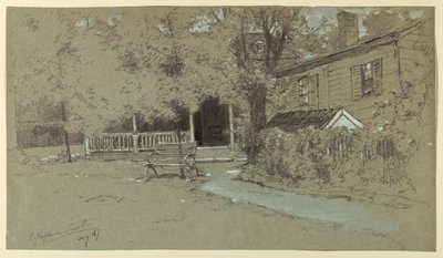 Az Old Hopkinson-ház, Bordentown, NJ alkotó: Francis Hopkinson Smith
