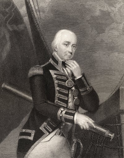 Lord Cuthbert Collingwood admirális, W. Finden metszet, a National Portrait Gallery III. kötetéből, megjelent 1835 körül alkotó: Francis Howard