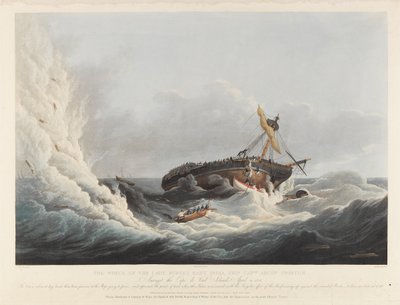 A "Lady Burgess" kelet-indiai hajóroncs a Zöld-foki szigetek között, április 21. alkotó: Francis II Sartorius