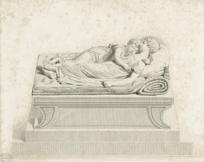 Lichfield katedrális – „Az alvó gyerekek”: metszet, és [?19. század] (nyomtatás) alkotó: Francis Legatt Chantrey