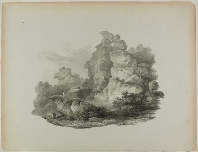 Brimham Rocks, Yorkshire Pateley Bridge közelében alkotó: Francis Nicholson
