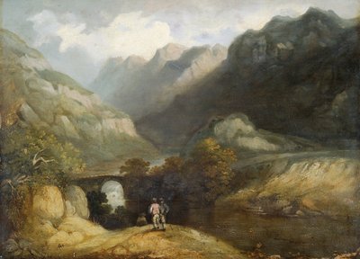 "Aberglaslyn híd", 1770-1840 alkotó: Francis Nicholson