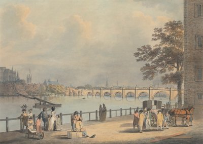 Westminster a déli partról alkotó: Francis Nicholson