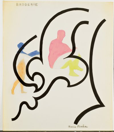 Hímzés; Broderie alkotó: Francis Picabia