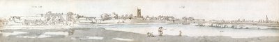 Cardiff 1678-ban (akvarell és barna tinta, papír) alkotó: Francis Place