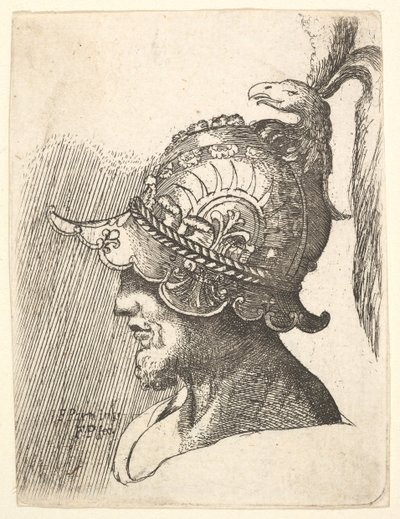 Sisakos fej, 1662-78. alkotó: Francis Place