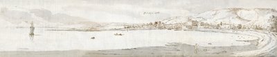 Swansea, 1678 körül (akvarell és barna tinta, papír) alkotó: Francis Place
