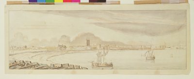 Hull látképe (toll és tus mosás papírra) alkotó: Francis Place